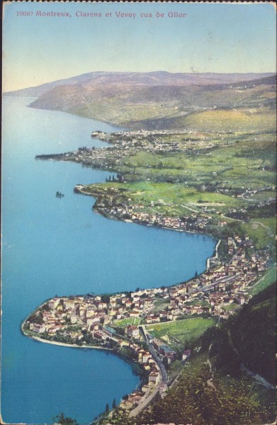 Clarens et Vevey vus de Glior, Montreux Vorderseite