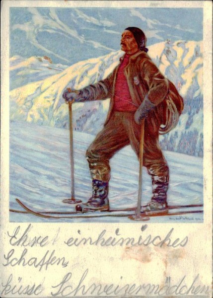 Skifahrer, Wieland Vorderseite