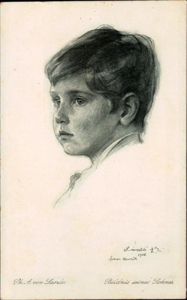 Ph. A. von Laszlo, Bildnis seines Sohnes Vorderseite