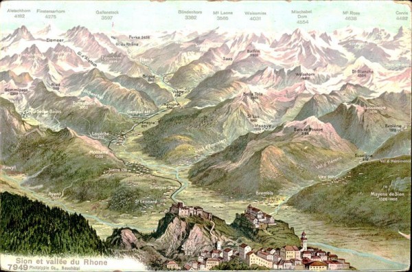 Sion et vallée du Rhone Vorderseite