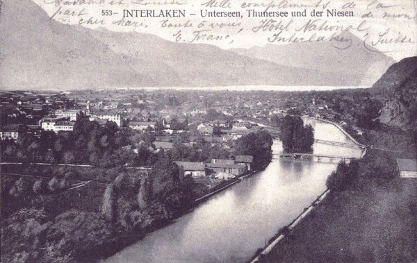 Interlaken - Unterseen Thunersee und der Niesen