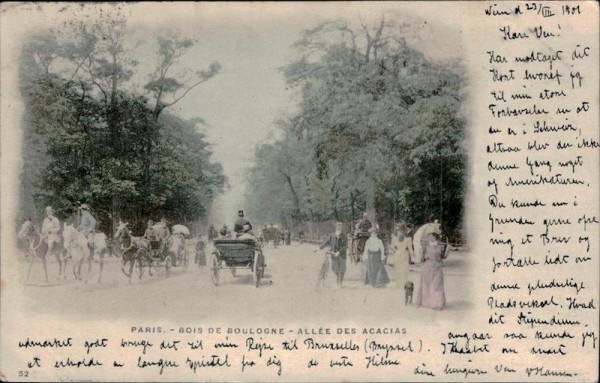 Paris - Bois de Boulogne - Allée des Acacias Vorderseite