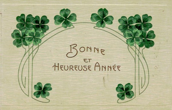 Bonne et Heureuse Année / Frohes neues Jahr Vorderseite