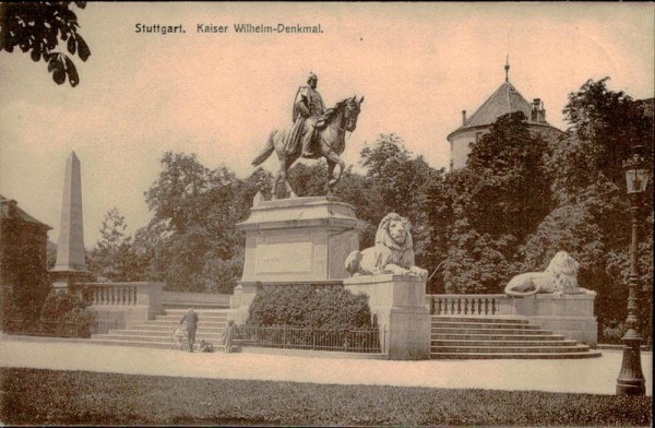 Stuttgart. Kaiser Wilhelm-Denkmal Vorderseite