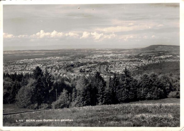 Bern vom Gurten aus gesehen Vorderseite