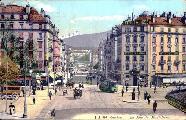 Genève - La Rue du Mont-Blanc Vorderseite