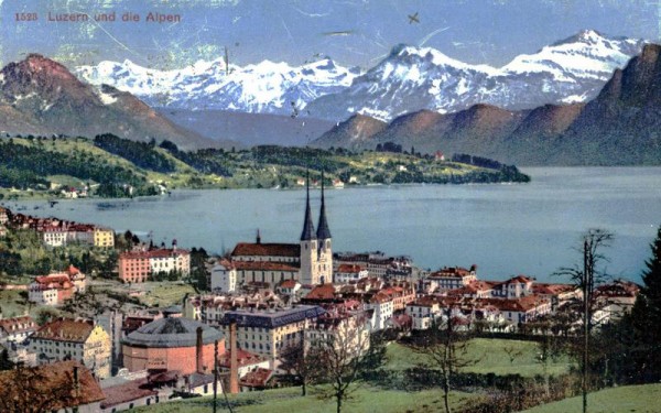 Luzern und die Alpen Vorderseite