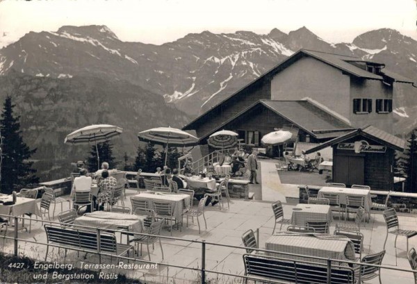 Engelberg. Terrassen-Restaurant u. Bergstation Risti Vorderseite