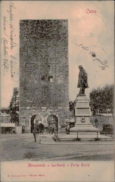 Como, Monumento a Garibaldi e Porta Torre Vorderseite