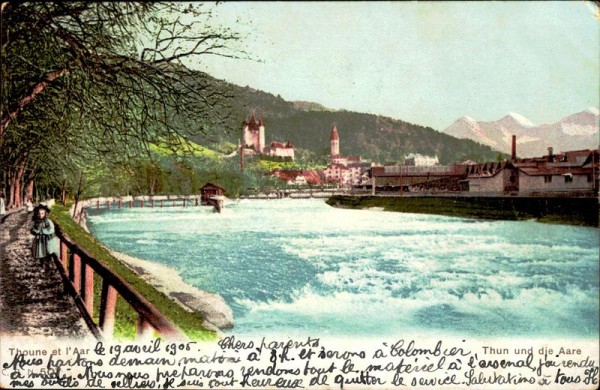 Thun und die Aare Vorderseite
