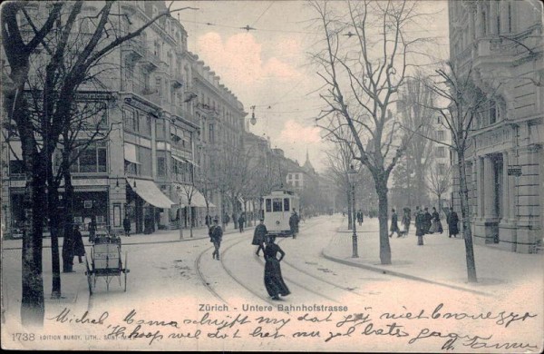 Zürich, untere Bahnhofstrasse Vorderseite