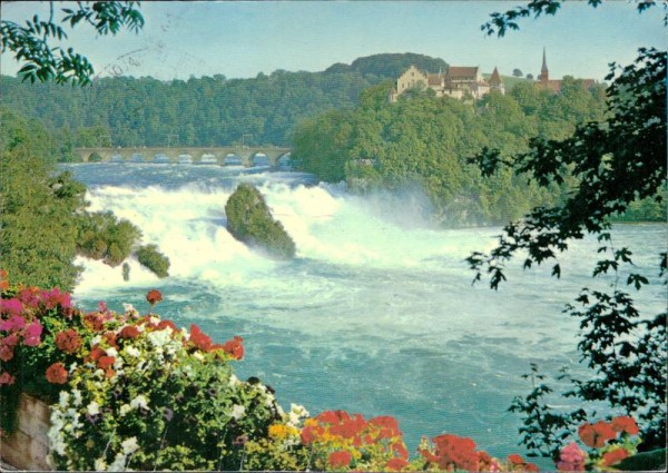 Rheinfall mit Schloss Laufen Vorderseite