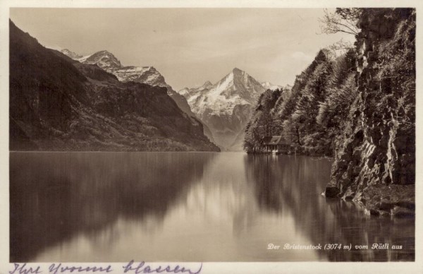 Der Bristenstock (3074 m) vom Rütli aus