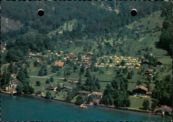 Campingplatz K.Zimmermann, Vitznau am Vierwaldstättersee - Flugaufnahm Vorderseite