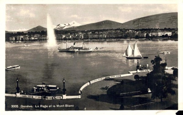 Genève. La Rade et le Mont Blanc. 1930 Vorderseite