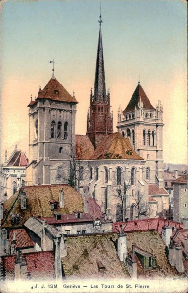 Genève - Les Tours de St. Pierre. Vorderseite