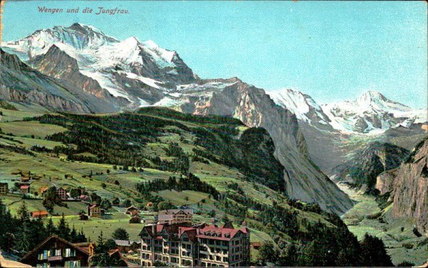 Wengen und die Jungfrau (4158 m) Vorderseite