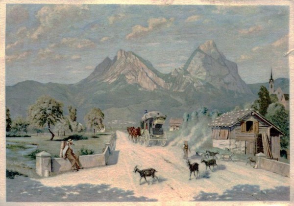 Robinet Paul, Landschaft mit den beidne Mythen Vorderseite