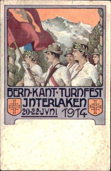 Interlaken, Turnfest 1914 Vorderseite