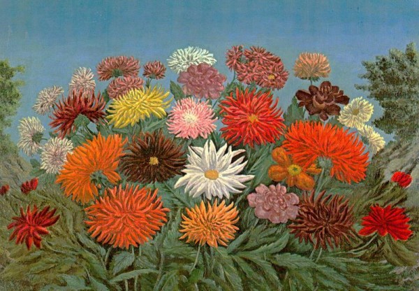 Stilleben mit Dahlien Vorderseite