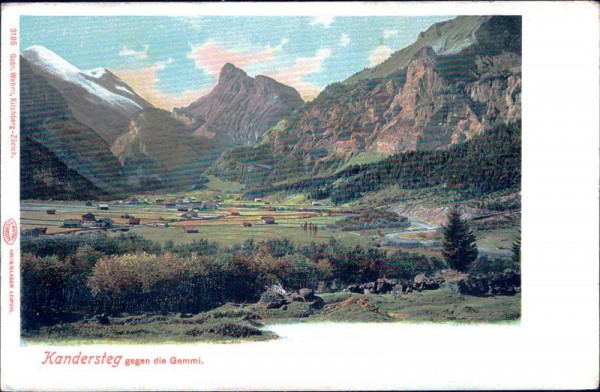 Kandersteg gegen die Gemmi Vorderseite