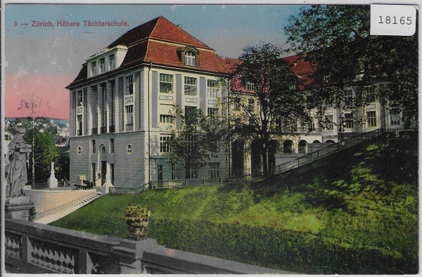 Zürich - Höhere Töchterschule - Litho