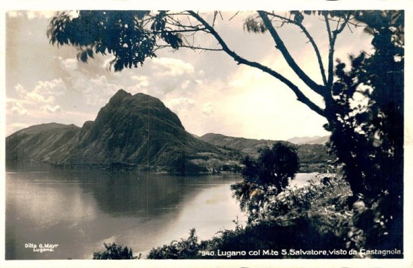 Lugano col Monte San Salvatore, visto da Castagnola Vorderseite