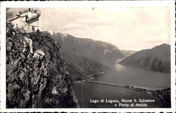 Lago di Lugano - Monte San Salvatore (912 m) Vorderseite