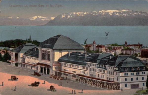 Lausanne: La future Gare et les Alpes Vorderseite