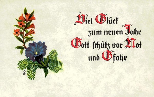 Viel Glück zum neuen Jahr Vorderseite