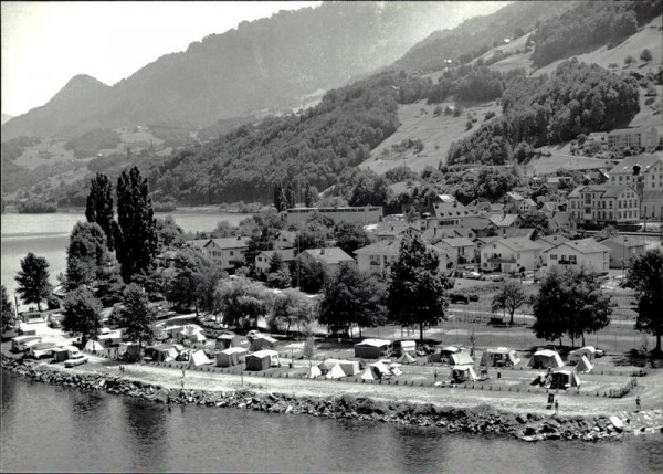 Murg, Camping Strandbad, Flugaufnahme Vorderseite