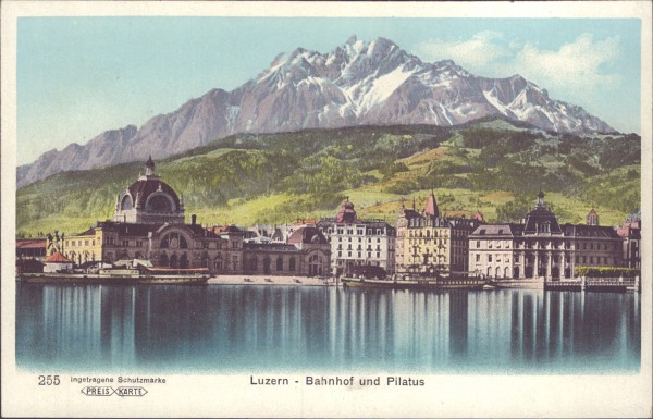 Luzern - Bahnhof und Pilatus