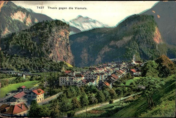 Thusis gegen die Viamala. Vorderseite