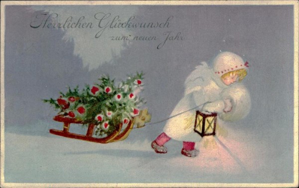 Herzlichen Glückwunsch zum neuen Jahr. Vorderseite