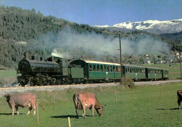 Dampfzug der RhB (1906) Vorderseite