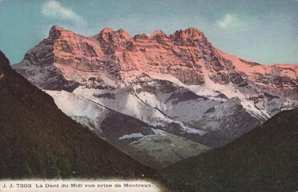 La Dent du Midi vue prise de Montreux Vorderseite