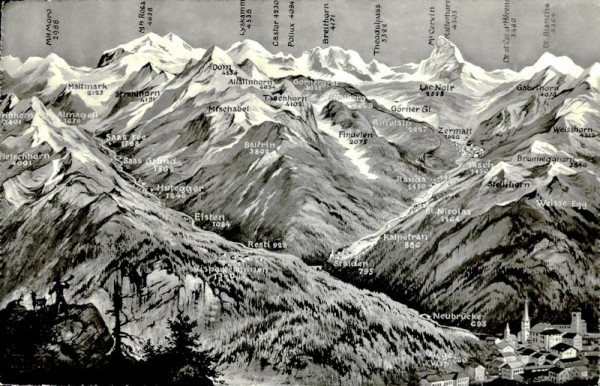 Walliser Alpen Vorderseite