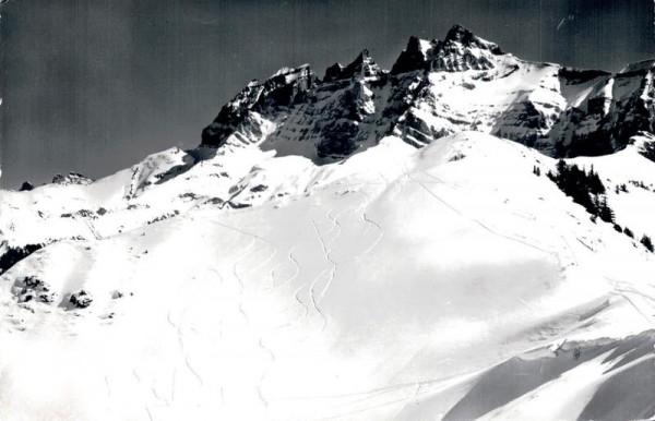 Champéry-Planachaux, Slaloms à la Croix de Culet, Dents du Midi Vorderseite