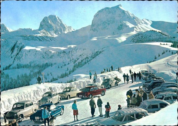 Berghaus Gurnigel- Passhöhe, Nünenen und Gantrisch, Vorderseite