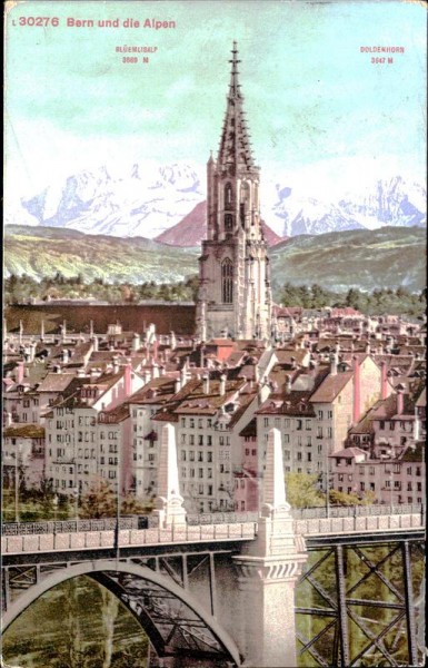 Bern und die Alpen Vorderseite