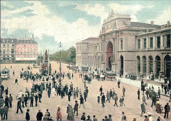 Bahnhofplatz Zürich, REPRODUKTION Vorderseite