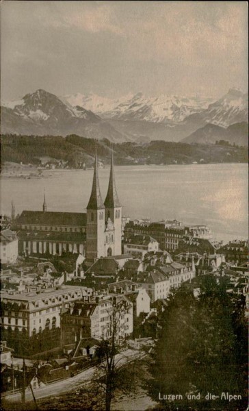 Luzern und die Alpen Vorderseite