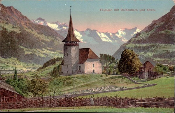 Frutigen mit Doldenhorn und Alleis Vorderseite