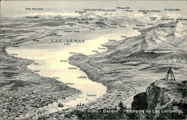 Genève. Panorama du Lac Léman Vorderseite