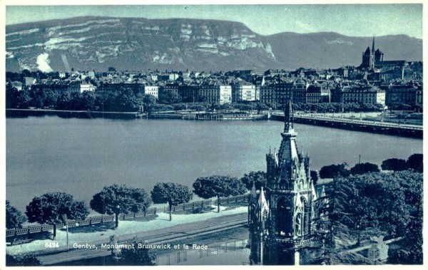 Geneve, Monument Brunswick et la Rade Vorderseite