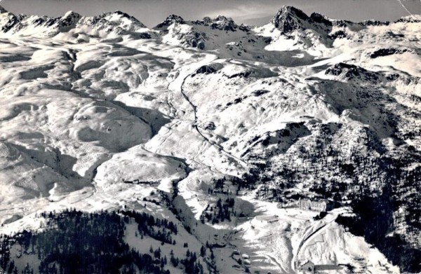 St. Moritz. Skigebiet Vorderseite
