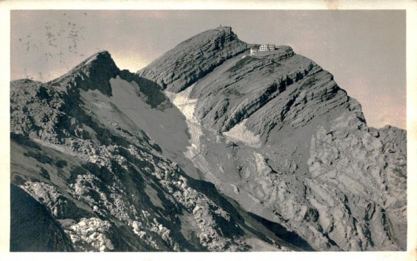 Säntis mit Hotel und Observatorium Vorderseite