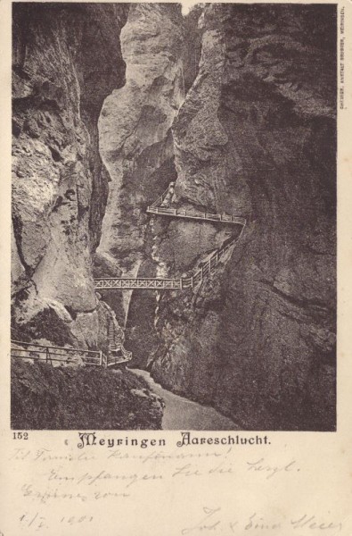 Meiringen Aareschlucht. 1901