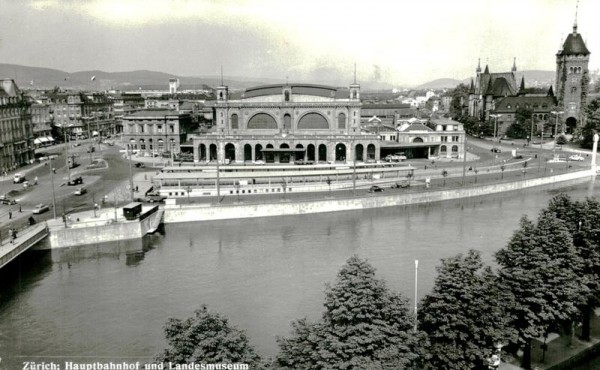 Zürich, Hauptbahnhof und Landesmuseum Vorderseite