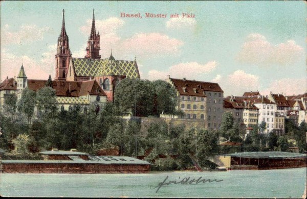 Basel - Münster mit Pfalz Vorderseite